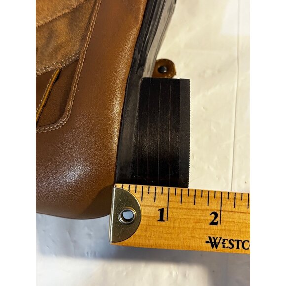 Isaac Mizrahi Brown Ankle Boots With Buckle Detail & Side Zippers Women's 7.5W - Picture 9 of 10